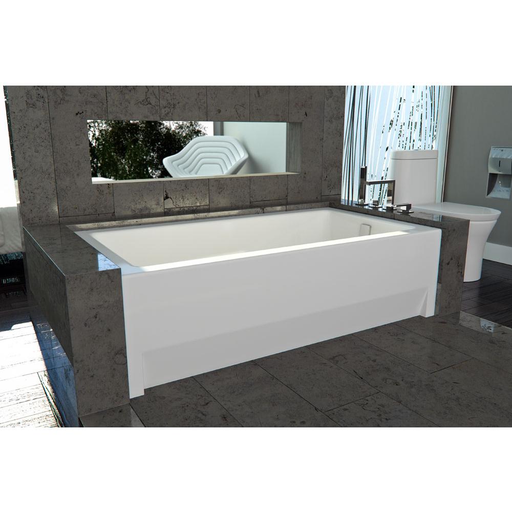 Neptune ZORA bathtub 36x66 with Tiling Flange and Skirt, Left drain, Whirlpool, Biscuit