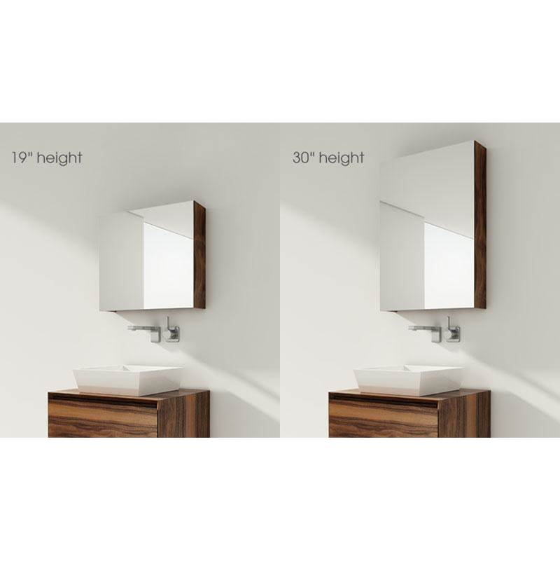 WETSTYLE Furniture ''M'' - Mirrored Cabinet 40 X 19-1/8 Height - Torrified Eucalyptus